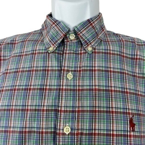 Ralph Lauren Men Casual SHIRT Plaid Buttons Down Sz L - Picture 4 of 6